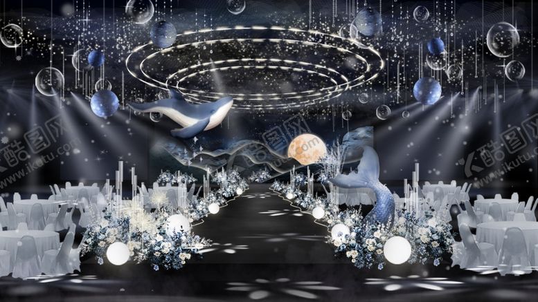 编号：18066209272017498845【酷图网】源文件下载-星空蓝色婚礼