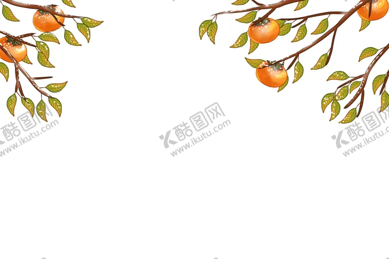 编号：46988405022045097984【酷图网】源文件下载-冬季柿子素材
