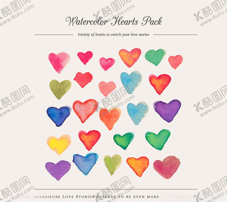 编号：59515109292353295298【酷图网】源文件下载-矢量手绘爱心元素