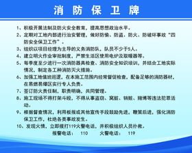 编号：93085609291212327261【酷图网】源文件下载-消防保卫牌