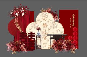 吾家有喜订婚摆台堆头美陈