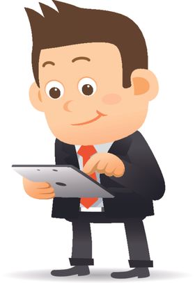 卡通商务男性
