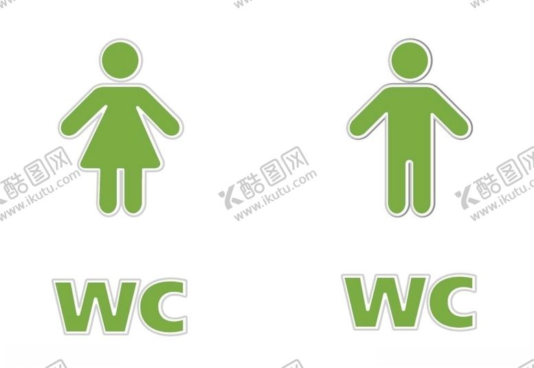 编号：23668409210610515275【酷图网】源文件下载-卫生间标志