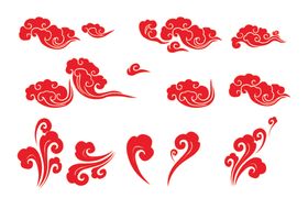 中式古典祥云花纹