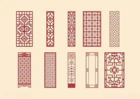 中式镂空雕花隔断