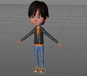 C4D模型可爱男孩