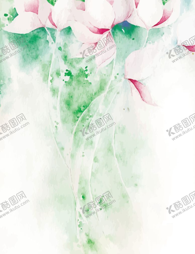 编号：12001909291359294660【酷图网】源文件下载-矢量水墨荷花