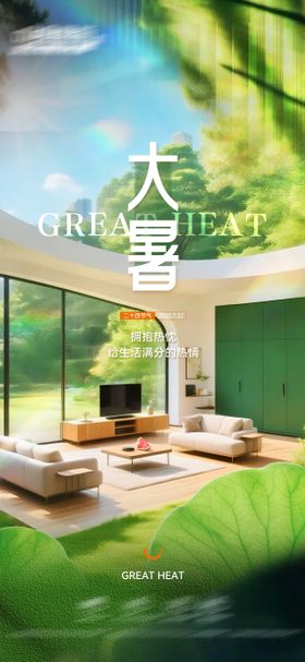 大暑节气家居海报