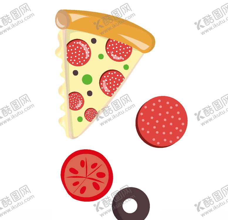 编号：98239109150138013155【酷图网】源文件下载-披萨手绘矢量卡通素材