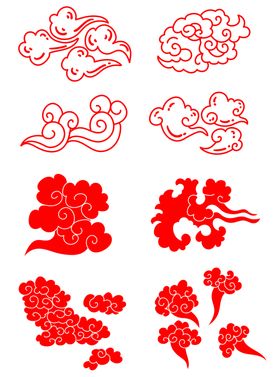 中国风祥云图案花纹底纹PNG