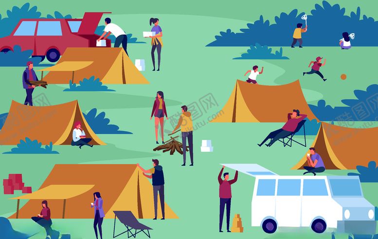 编号：36958609261326111943【酷图网】源文件下载-露营