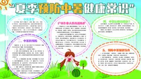 预防中暑社区展板宣传栏背景