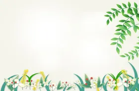 小清新背景底纹边框信纸设计