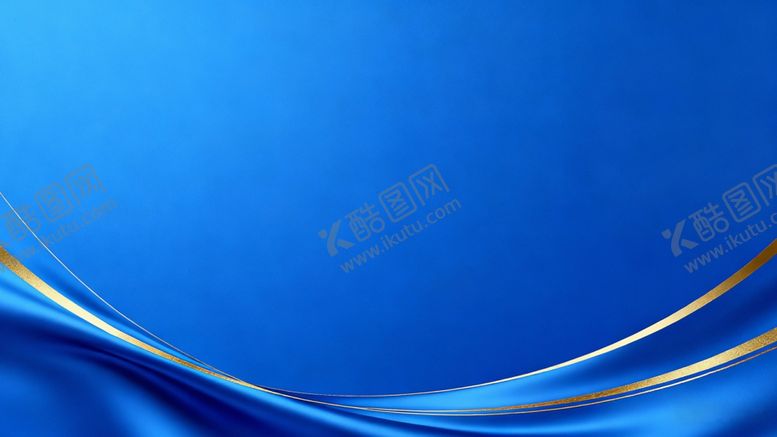 编号：11161301051443375063【酷图网】源文件下载-蓝色绸布上的金色线条装饰