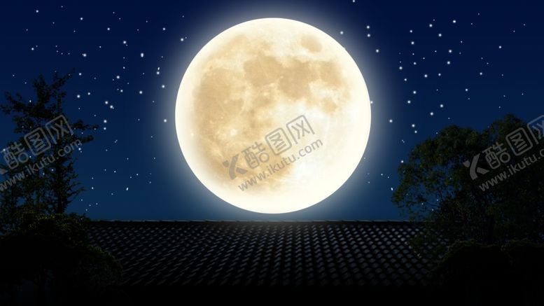 编号：51253210210159462857【酷图网】源文件下载-房顶月色