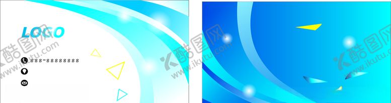 编号：55850210041904257695【酷图网】源文件下载-蓝色线条简约商务名片