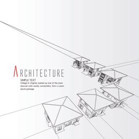 建筑线稿背景设计