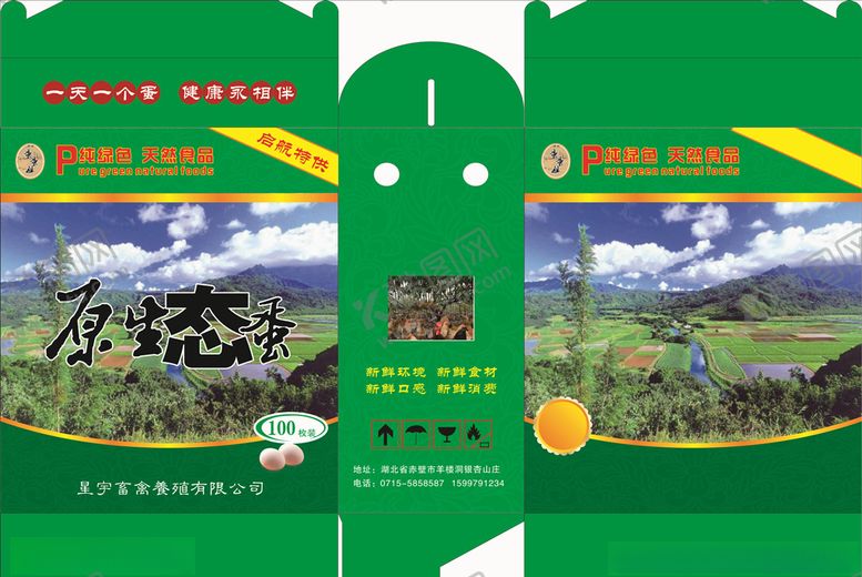 编号：43699507140435595043【酷图网】源文件下载-鸡蛋包装盒盒子绿背景
