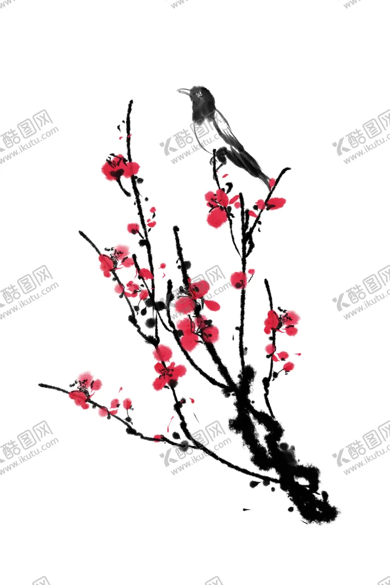 编号：55184406271725586152【酷图网】源文件下载-中国风水墨梅
