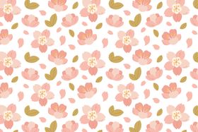粉色花卉图案