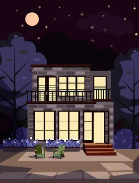 创意夜晚私人住宅