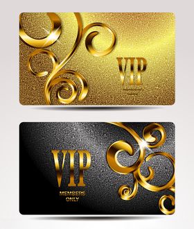 黑金VIP会员卡设计模板