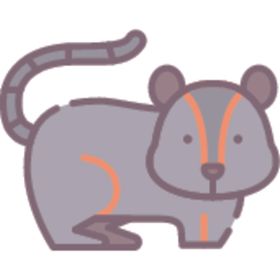 简笔动物矢量插画