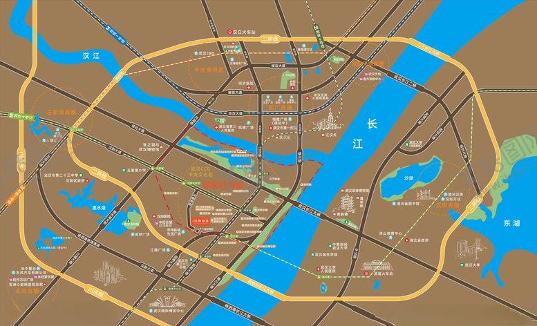 编号：81668807122139277197【酷图网】源文件下载-汉阳印象区位图
