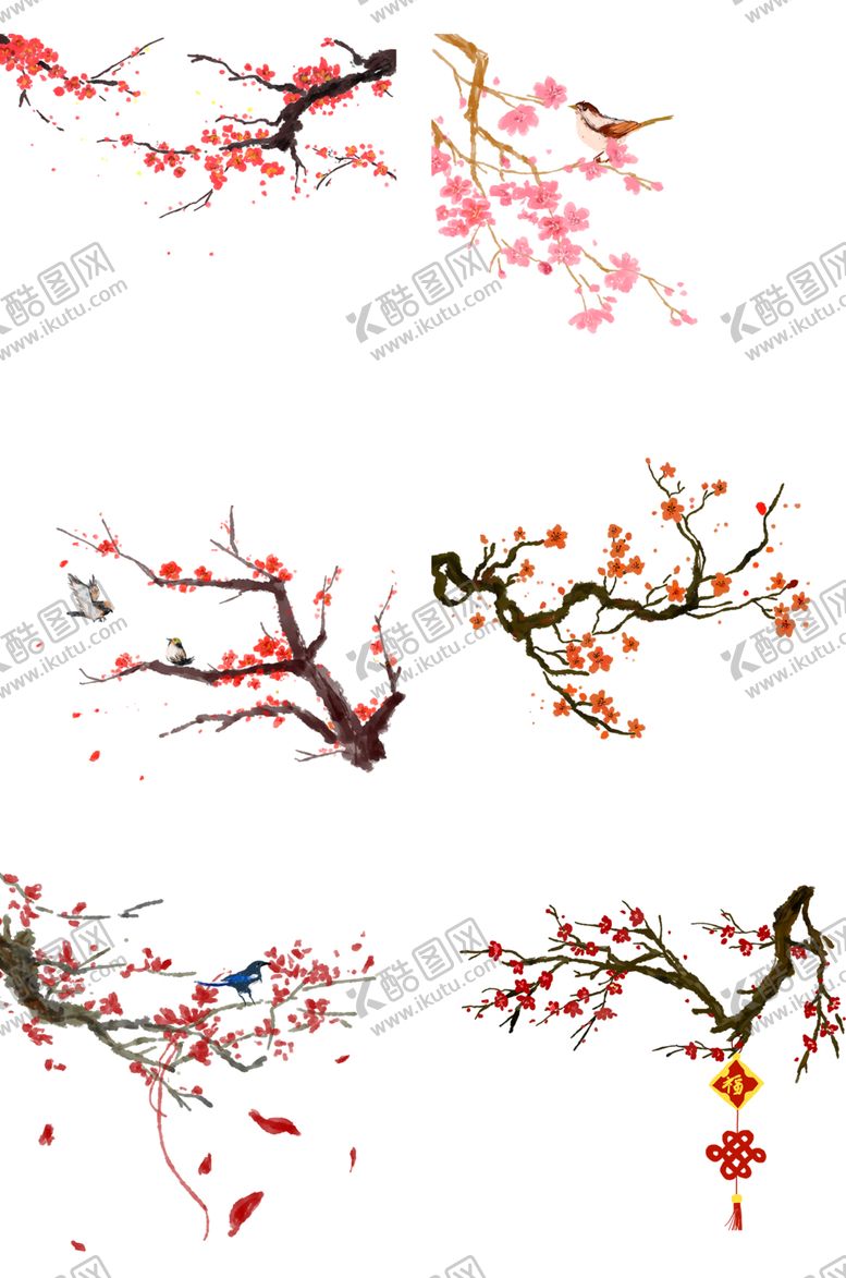 编号：64564910012019314486【酷图网】源文件下载-梅花树枝元素