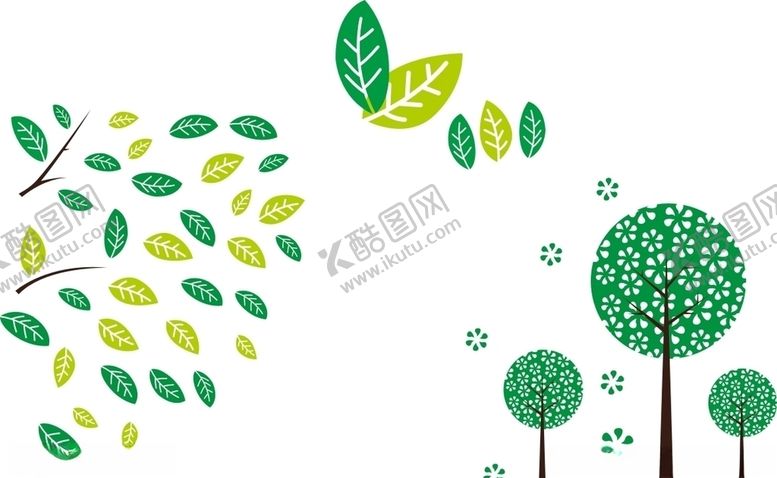 编号：14120005131730091565【酷图网】源文件下载-小树树叶矢量树叶圆