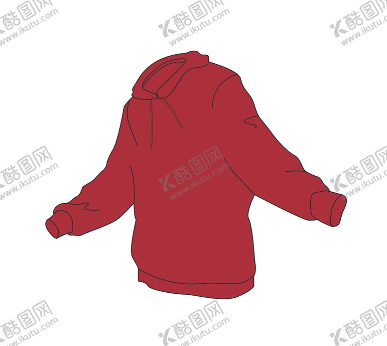 编号：19528609271137077259【酷图网】源文件下载-卫衣线稿矢量