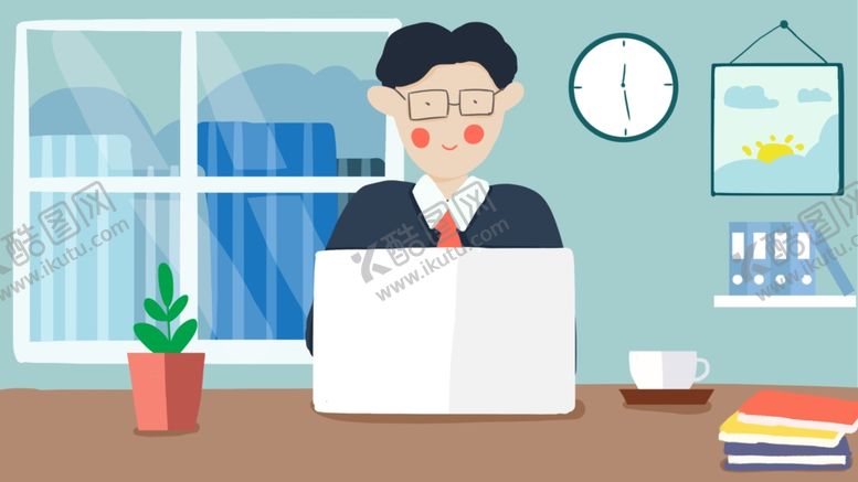编号：97848910141253225511【酷图网】源文件下载-扁平化科技办公插画