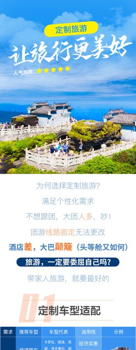 定制旅游包车租车旅行详情页