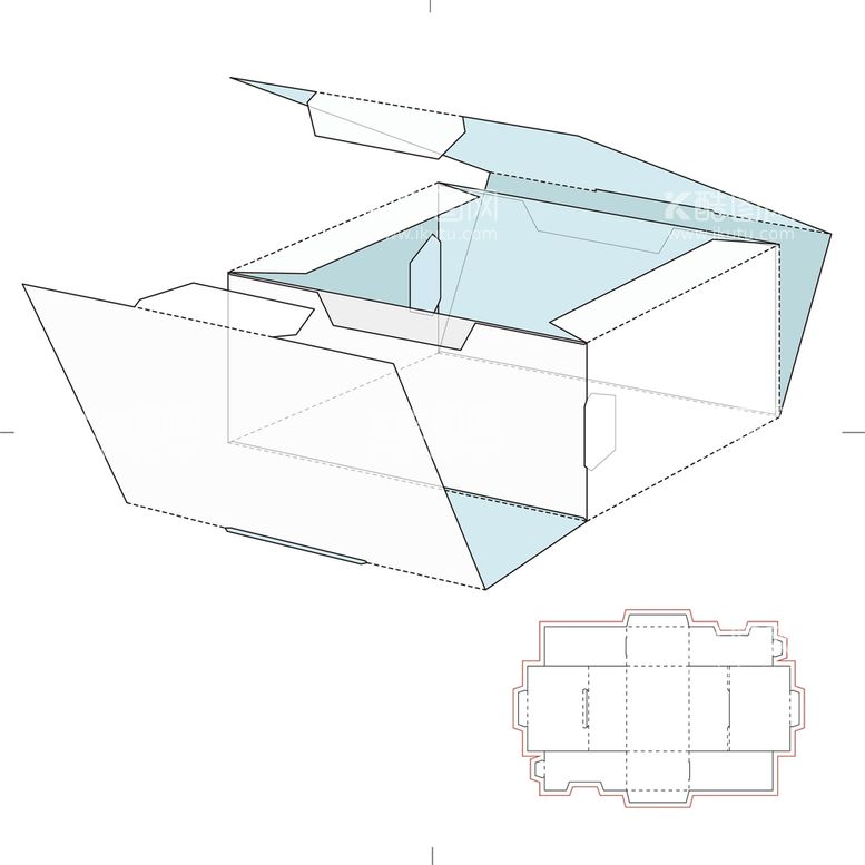 编号：34298710222020228879【酷图网】源文件下载-包装盒刀模