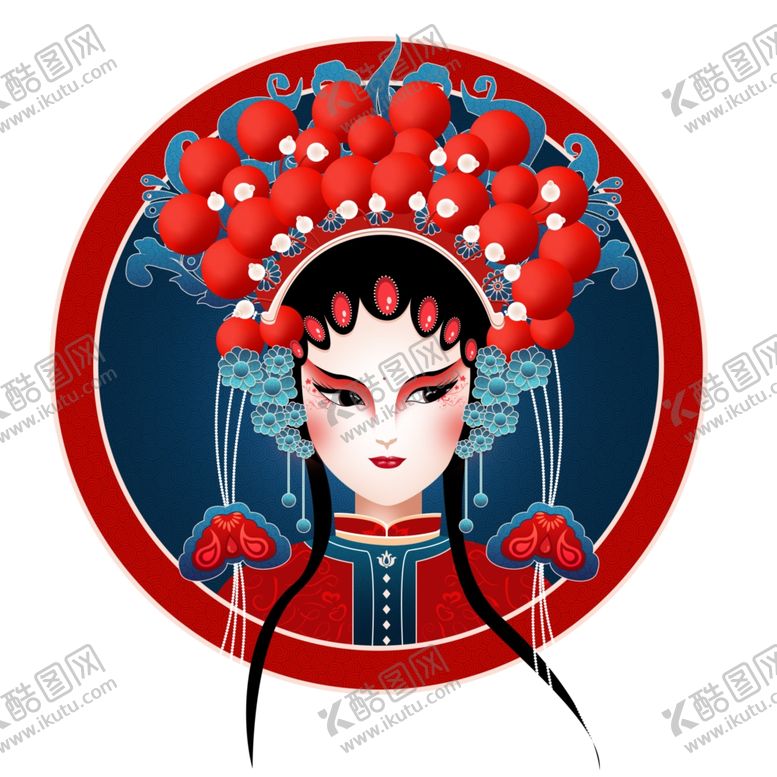 编号：90512601260152569270【酷图网】源文件下载-京剧脸谱人物