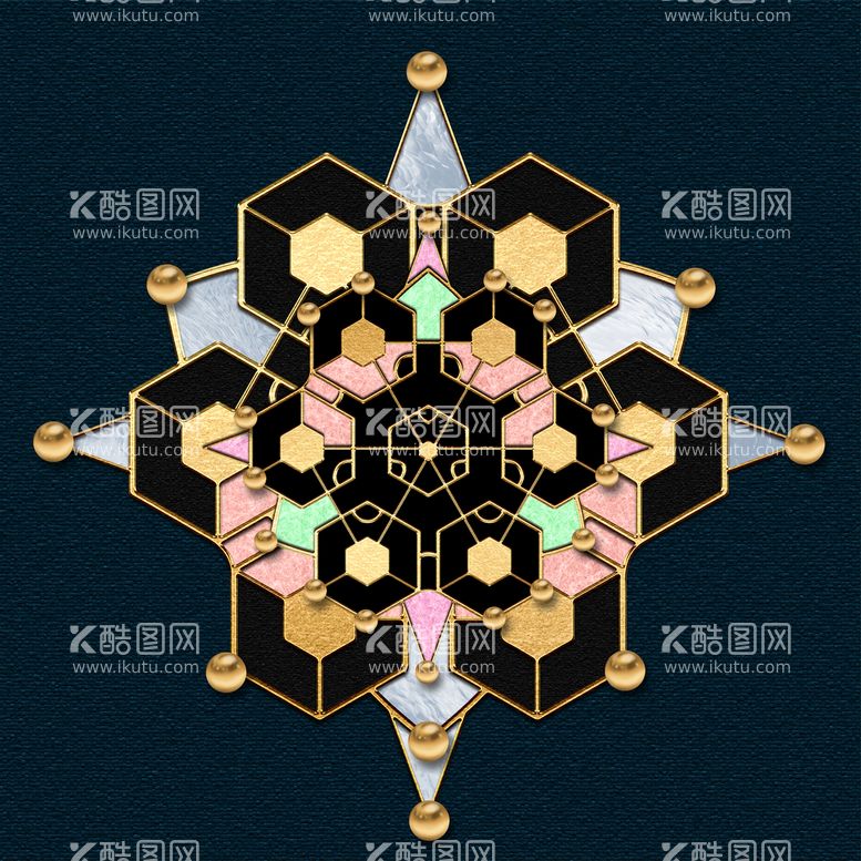 编号：14531310292016388881【酷图网】源文件下载-抽象几何线条色块组合装饰画