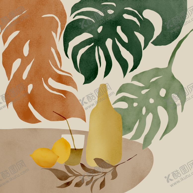 编号：85505009230016592165【酷图网】源文件下载-热带植物玄关