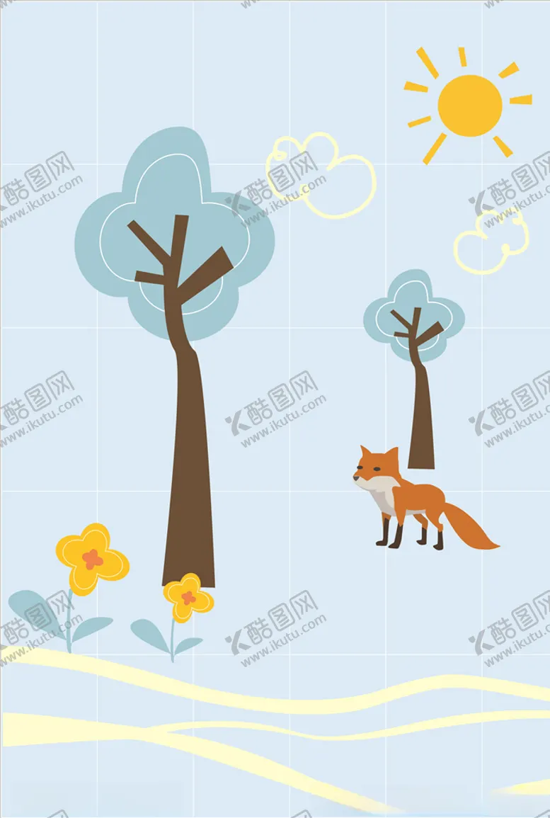 编号：91719809091306246871【酷图网】源文件下载-绘制卡通丛林画