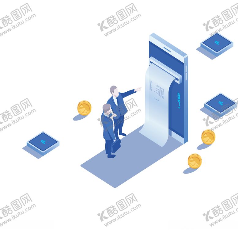 编号：83555006181123326400【酷图网】源文件下载-立体手机商务人士