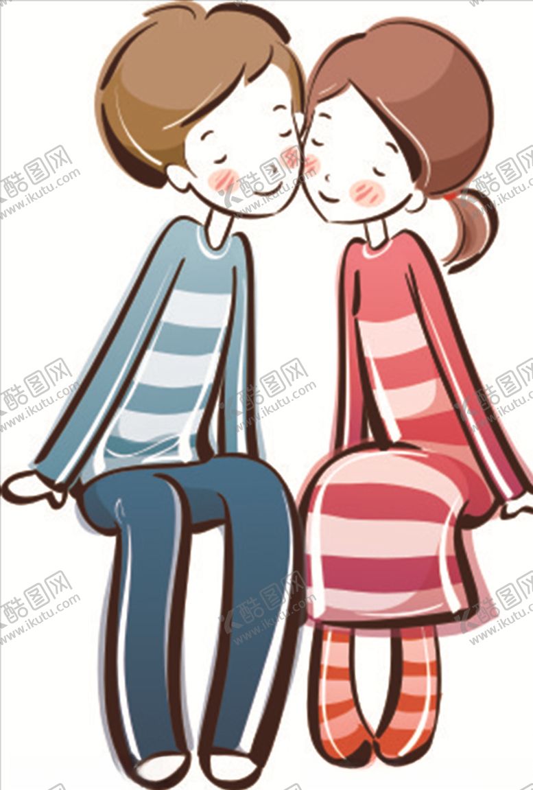 编号：26848909181023497316【酷图网】源文件下载-卡通情侣矢量图