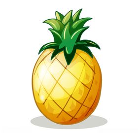 矢量卡通菠萝凤梨