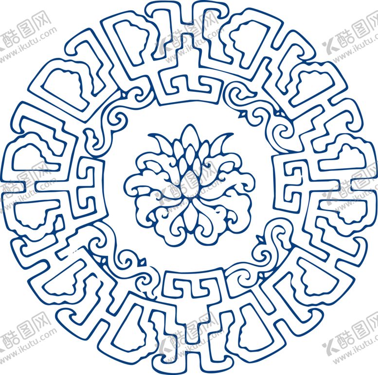 编号：79481305160401058460【酷图网】源文件下载-青花瓷图案