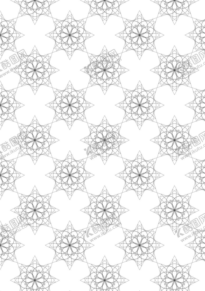 编号：58485004042330023431【酷图网】源文件下载-简约几何花纹无缝图案
