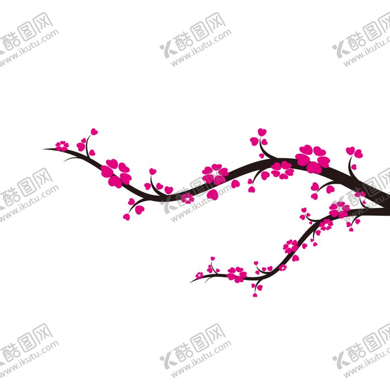 编号：26867202122139036648【酷图网】源文件下载-手绘粉色樱花免扣素材图片 