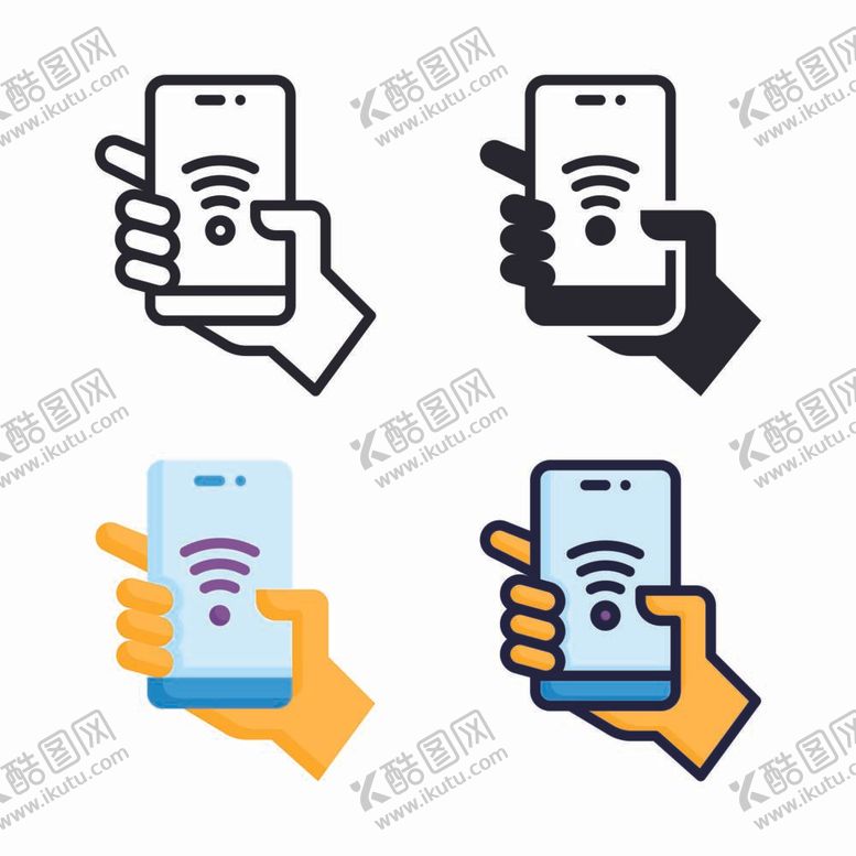 编号：18617312060257311168【酷图网】源文件下载-手拿手机矢量