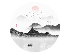 中国风新中式山水画