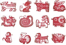 十二生肖剪纸
