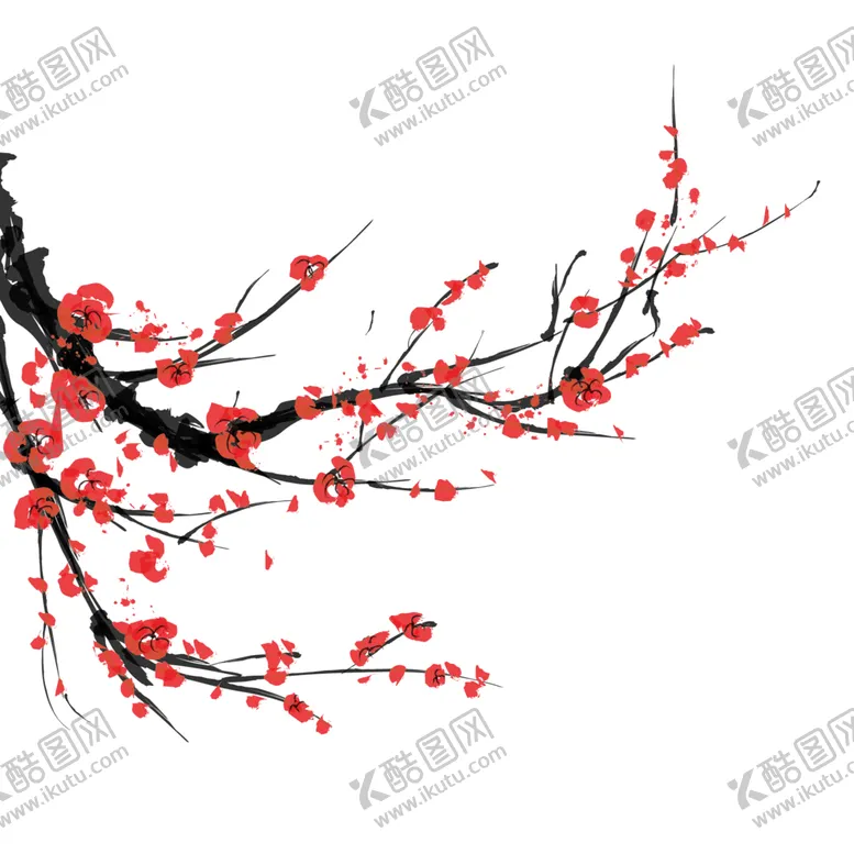 编号：19578906302316544293【酷图网】源文件下载-中国风水墨梅