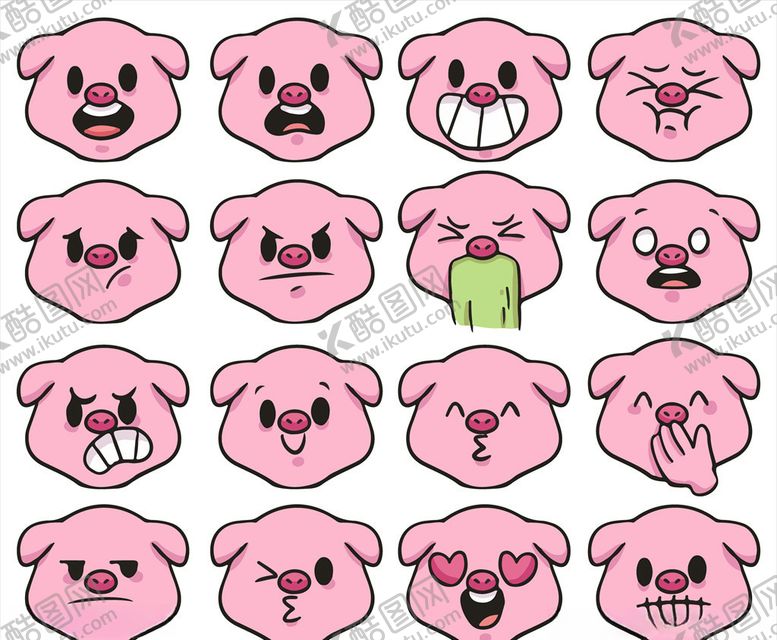 编号：57260510100605172204【酷图网】源文件下载-卡通猪头像