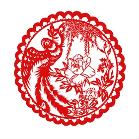 中国风节日剪纸画